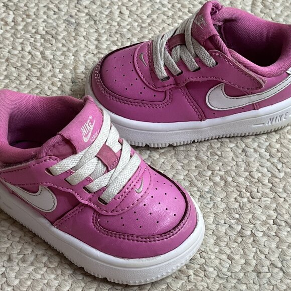 Nike Air Force 1 Toddler Baby Girl Size 5C Pink AF1 Sneakers Shoes FN0236-600 - Picture 1 of 11